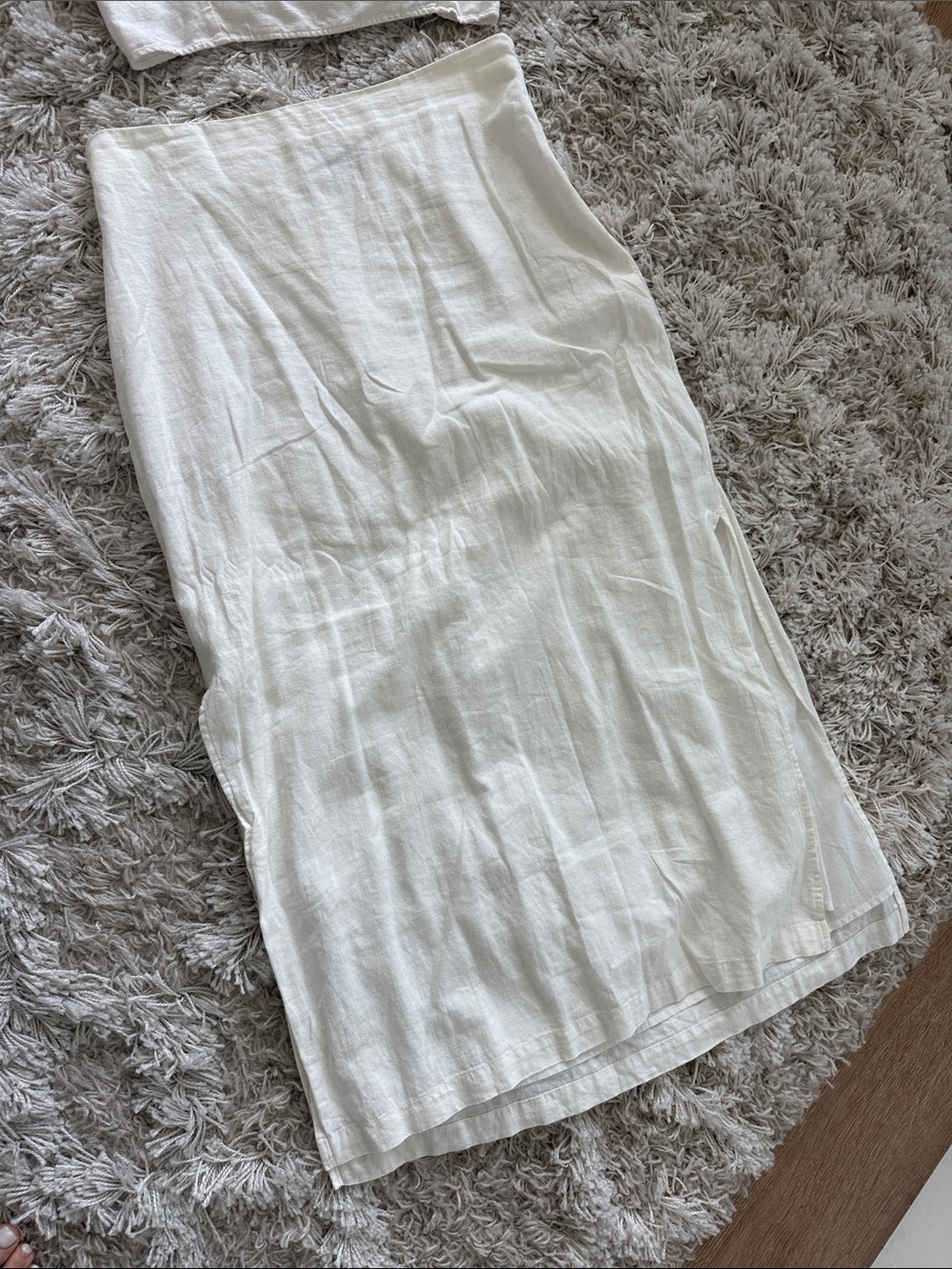 GAP White Linen Cotton Skirt Set - Picture 5 of 10